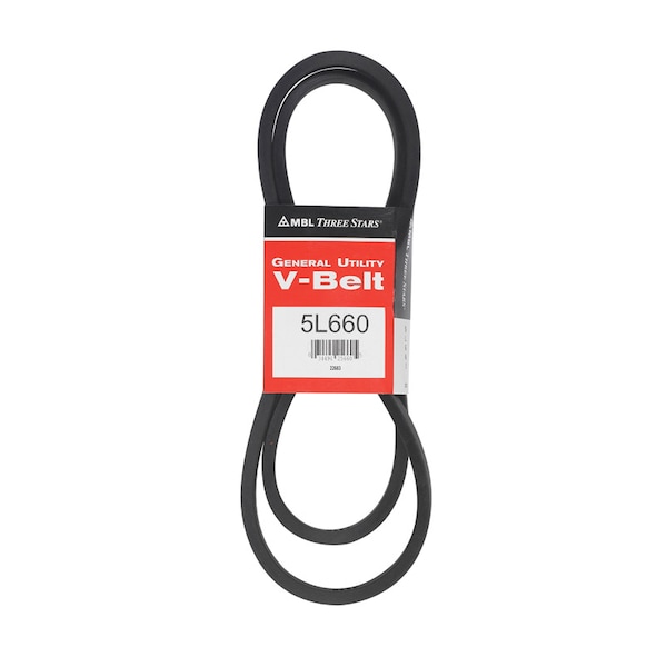 Mbl Mitsuboshi FHP General Utility V-Belt 0.63 in. W X 66 in. L For Fractional Horsepower Motors 5L660A - main